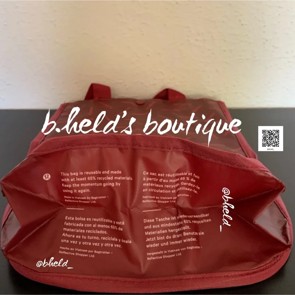 lululemon Limited Edition Red Ombré Small Tote Bag New NWOT